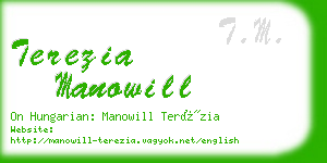 terezia manowill business card